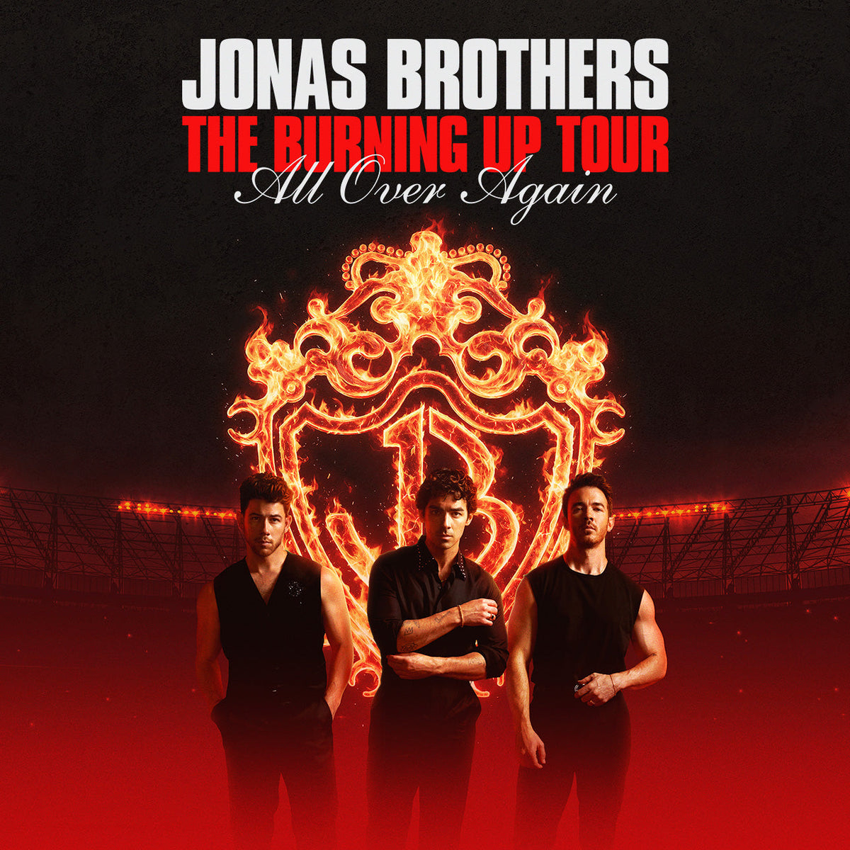Jonas Brothers The Burning Up Tour All Over Again.